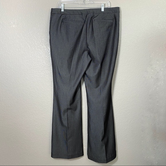 Black Flare Modern Fit Flat Front Trouser Pants 14 - Picture 4 of 5